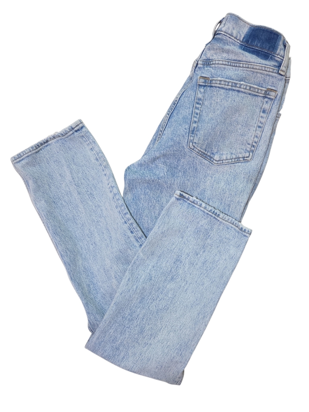 Abercrombie & Fitch Light Blue High-Rise Straight Jeans - Picture 10 of 10